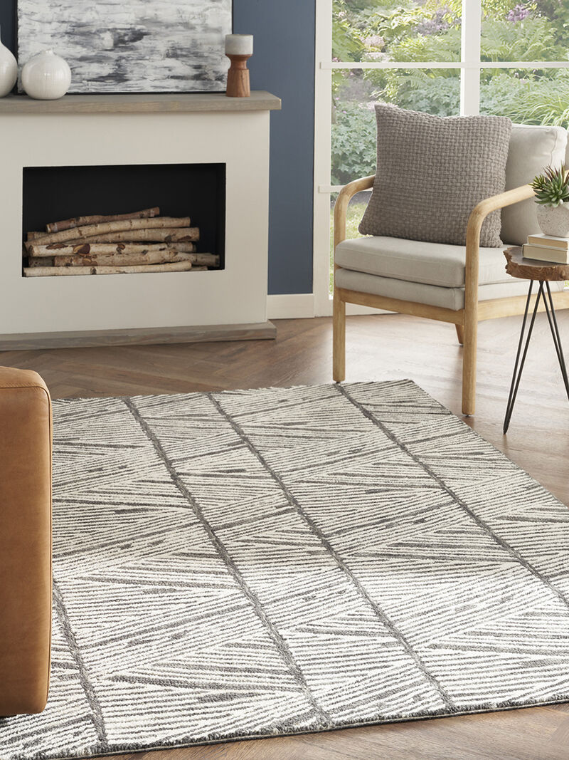 Colorado CLR01 Gray/White 5'3" x 7'3" Rug image number 5
