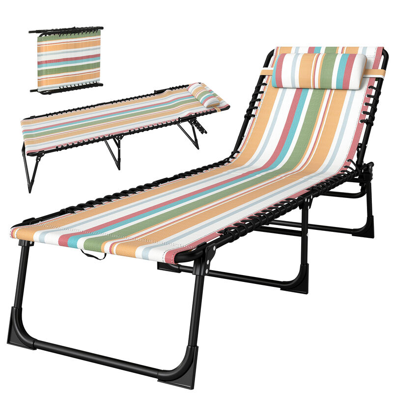 Hivvago Foldable 4-Position Chaise Lounge image number 0