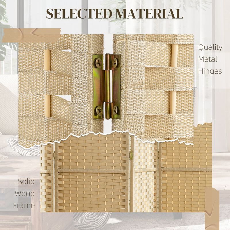 Hivvago 5.6' Tall Freestanding Privacy Screen with 6 Panels image number 5