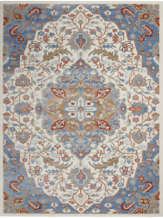 Elation ETN09 Ivory/Blue 4' x 6' Rug