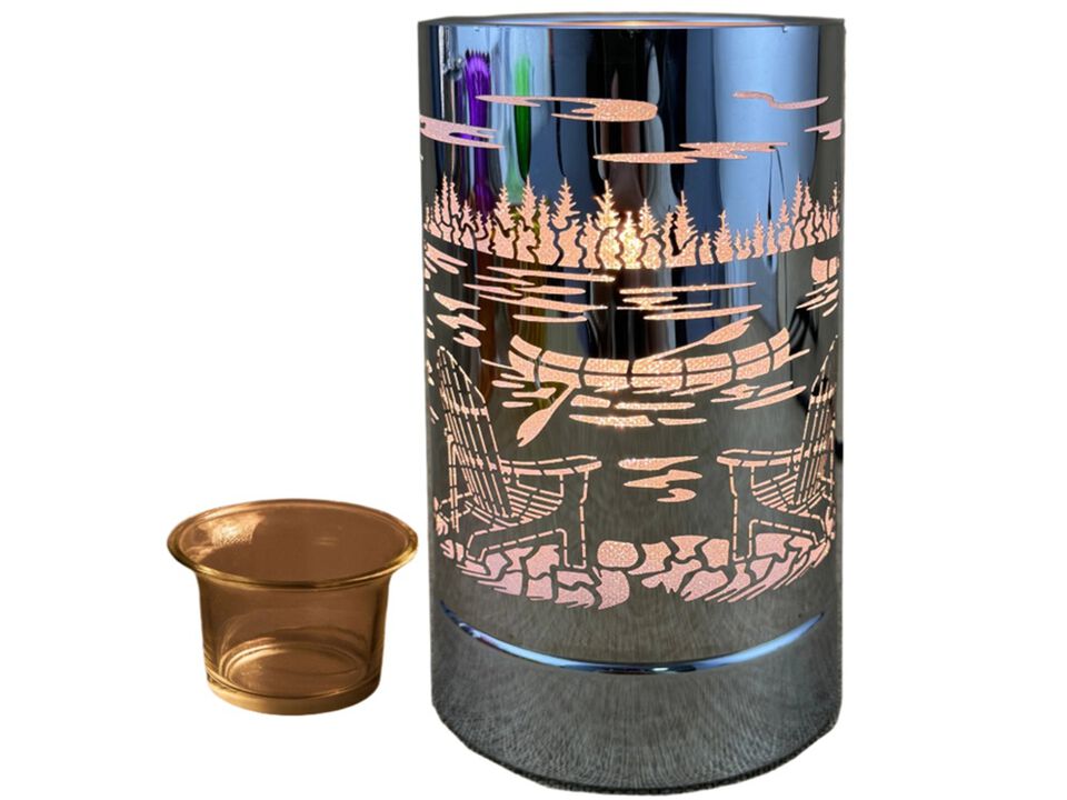 7" Touch lamp/Oil burner/Wax warmer -Silver Lake Living