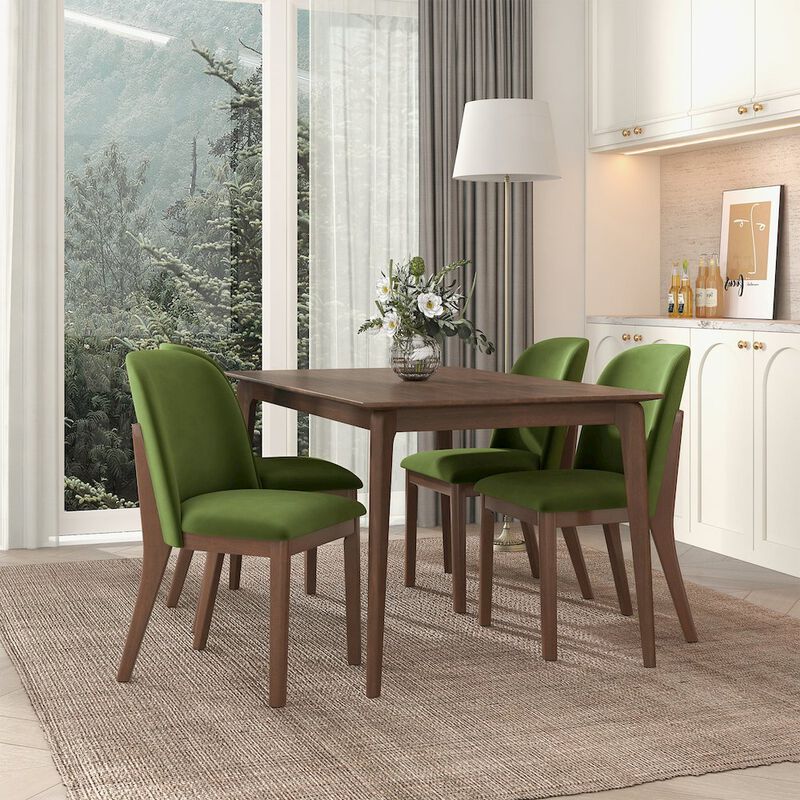 Ashcroft Furniture Kaitlyn Green Velvet Dining Chair Set Of 2