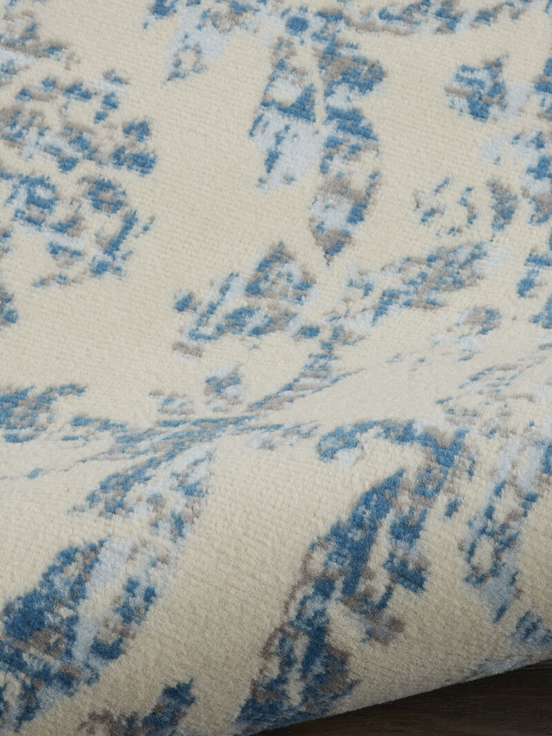 Jubilant JUB09 Ivory/Blue 8' x Round Rug