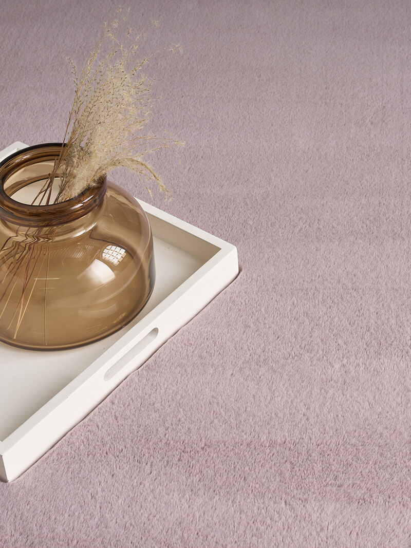 Soft Plush Rabbit Fur SFF01 Lavender 5' x 7' Rug