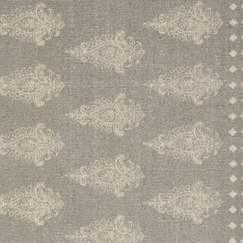 HomeRoots 19" Set of Four Gray And Cream Geometric Medallion Cotton Placemats image number 3