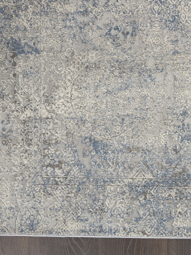 Rustic Textures RUS09 Ivory/Light Blue 3'11" x 5'11" Rug