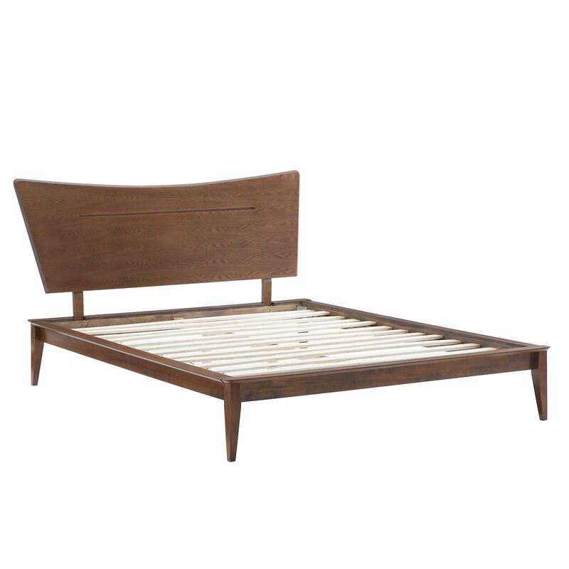 Modway - Astra Queen Wood Platform Bed Walnut image number 2