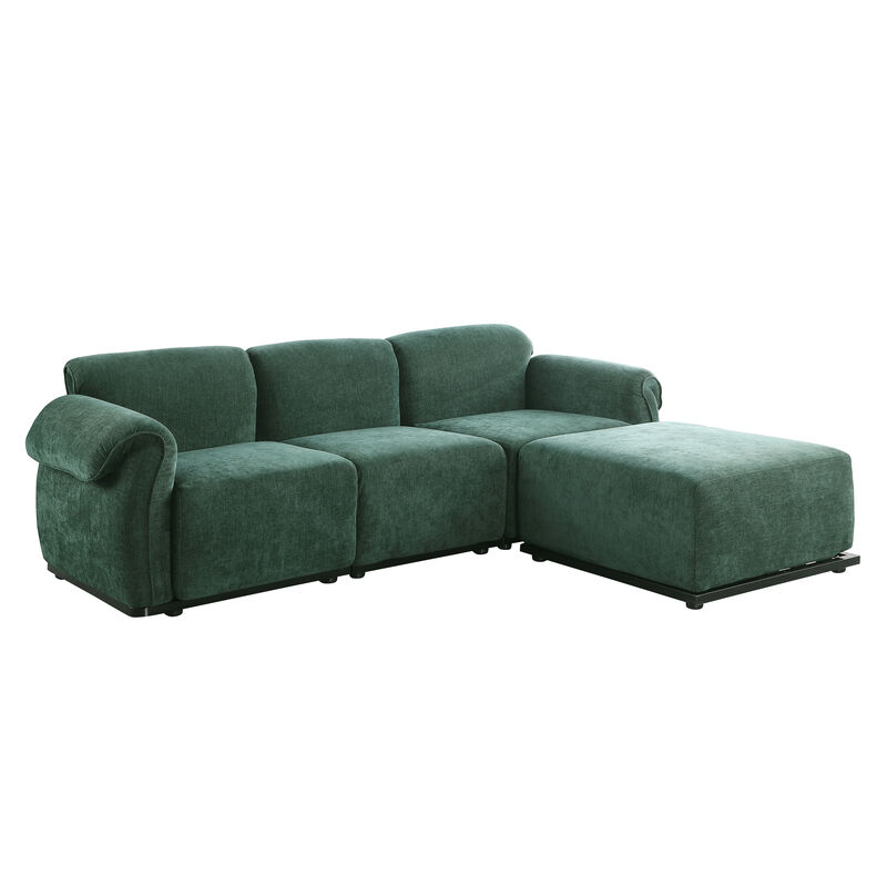 TATEUS chenille sectional sofa image number 0