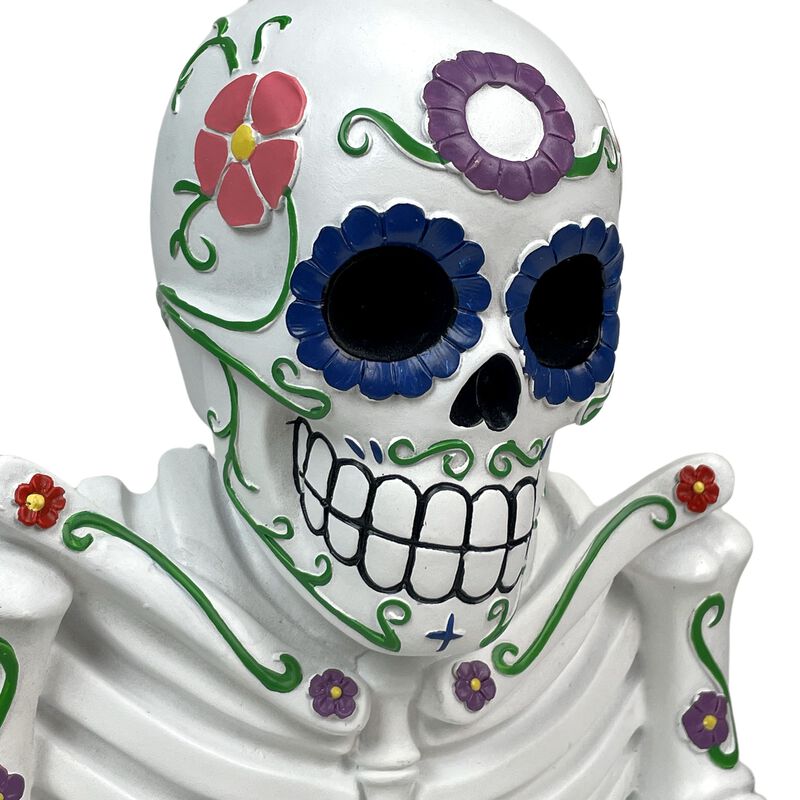 Smelly Skelly White Day Of The departed Sugar Skull Toilet Tissue Holder image number 4