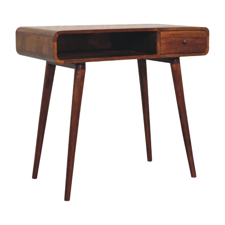 Artisan Furniture Curved Chestnut Writing Desk
