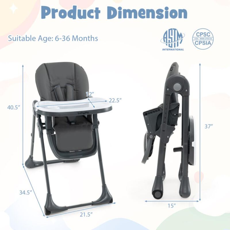 Hivvago 3-In-1 Convertible Baby High Chair for Toddlers. image number 7