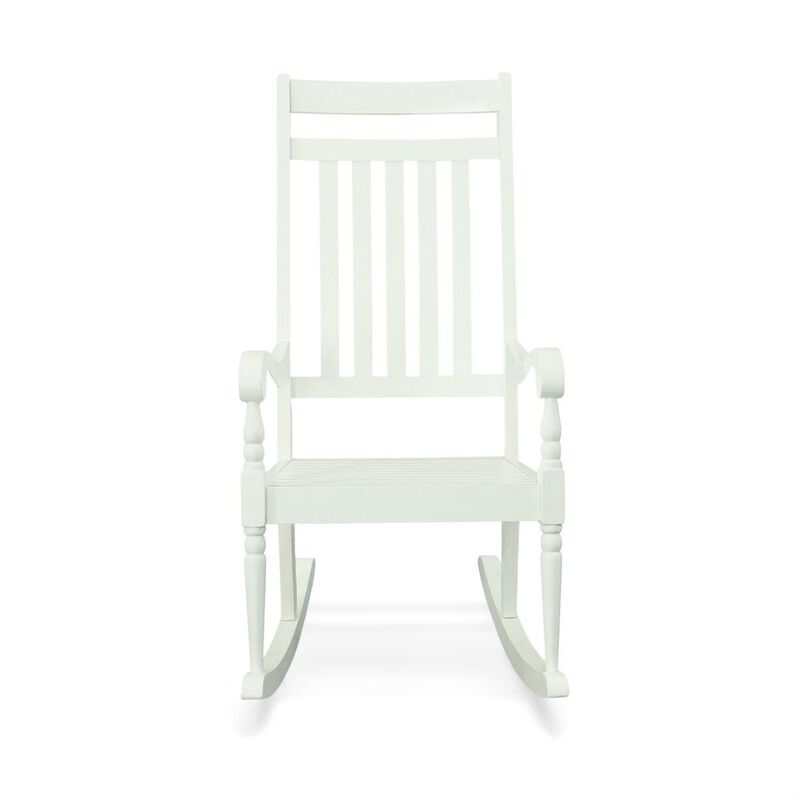 Carolina Chair & Table Belmont Outdoor Slat Rocker - White