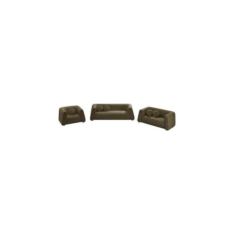 Meridian Furniture Abbington Olive Boucle Fabric Loveseat
