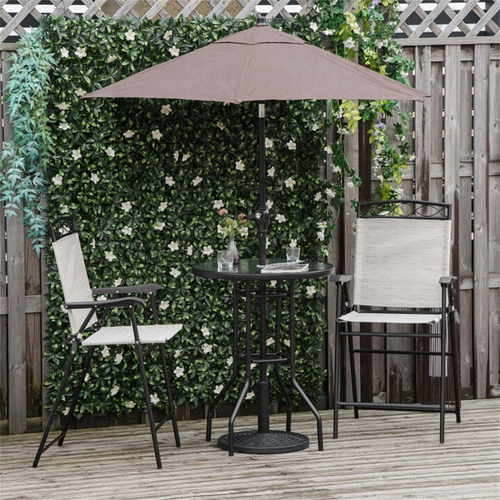 Compact Tavern Outdoor Bar Set With An Umbrella For Garden