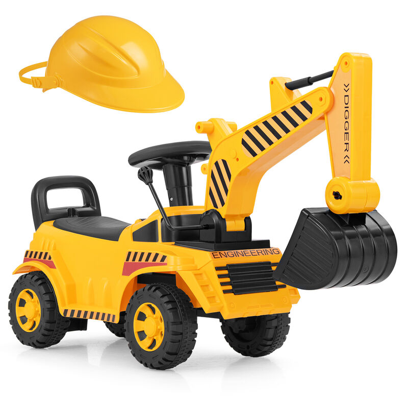 Electric Kids Excavator Ride On Toy with Adjustable Shovel for Outdoor Play image number 3