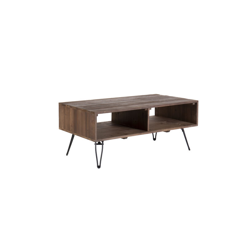Streamdale Rustic Foldable Cocktail Table, Metal Legs image number 3
