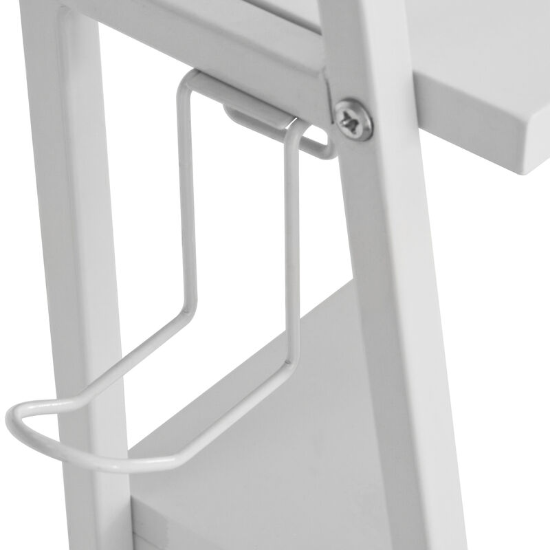 Study Computer Desk with Storage & Magnetic Dry Erase White Board, White image number 6
