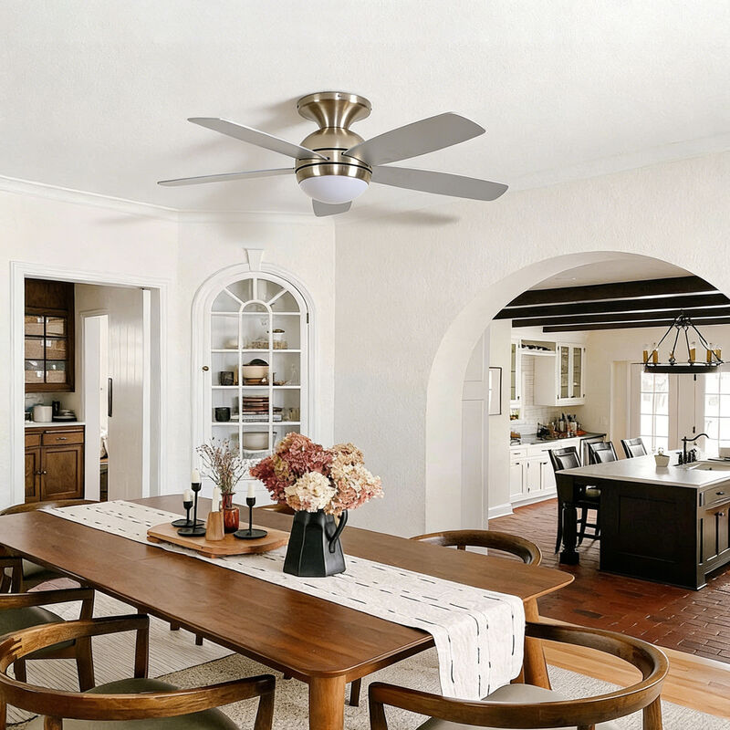 ELEMENT ACE 52 Inch 5 Blade Reversible Ceiling Fan With Dimmable LED Light Kit and Remote Control image number 1