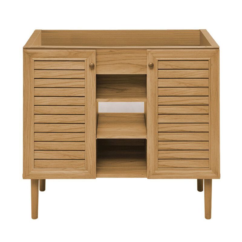 Bron 36" Freestanding Bathroom Vanity Cabinet without Top in Golden Oak image number 0
