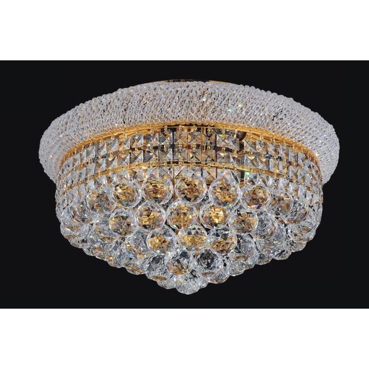 Empire 8 Light Flush Mount With Gold Finish