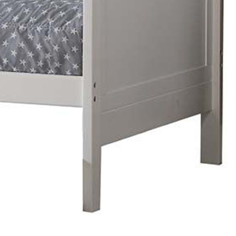 Piya Transitional Wooden Day Bed with Beveled Edges, White image number 2