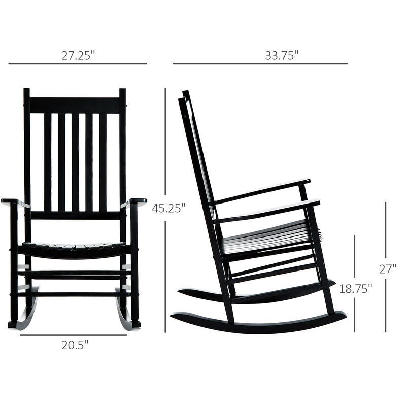 1PCS Heavy-Duty Rocking Chair, Durable and Comfortable Outdoor Rocker for Garden or Patio image number 5