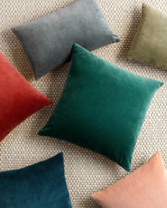 P1153 Denim/Tan 13"x21" Polyester Pillow by Magnolia Home by Joanna Gaines x Loloi