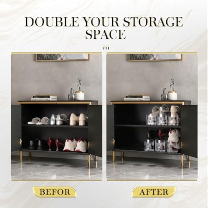 Pants Hangers With Clips,Space Saving Hanging Closet Organizer-6 Tiers Skirt Han image number 3