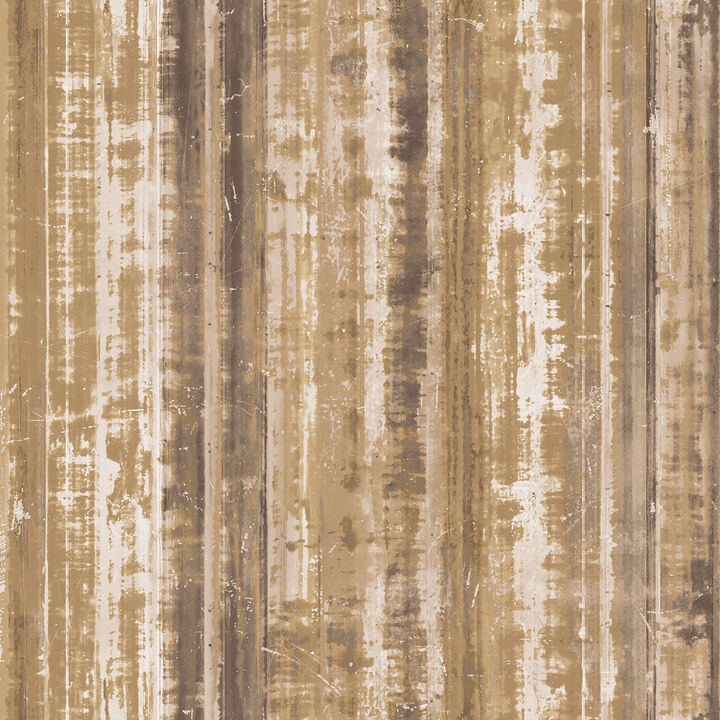 Grunge Industrial Sheet Bronze Brown Wallpaper G45357
