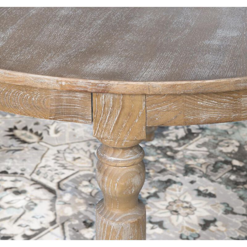 Linon Avalon Light Natural Brown Round Table image number 4