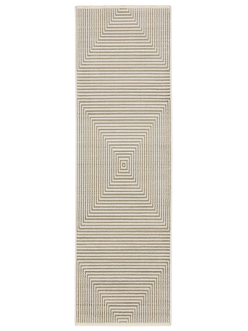 Bauer 2'3" x 7'6" Beige Rug