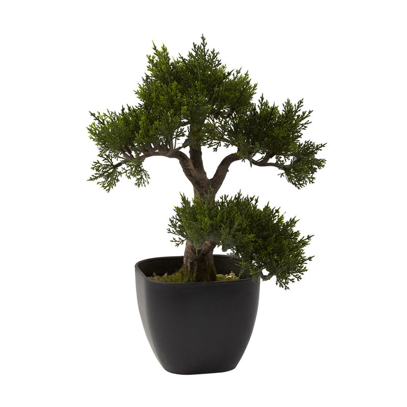 Nearly Natural 15-in Cedar Bonsai image number 2
