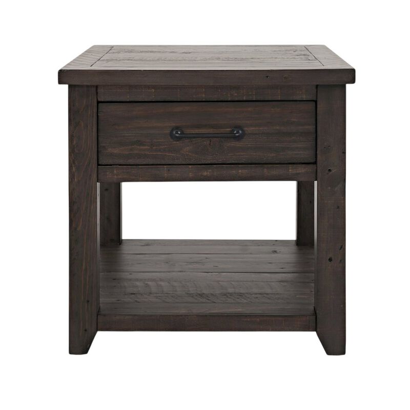 Jofran Madison County Rustic Reclaimed Pine Farmhouse Harris End Table