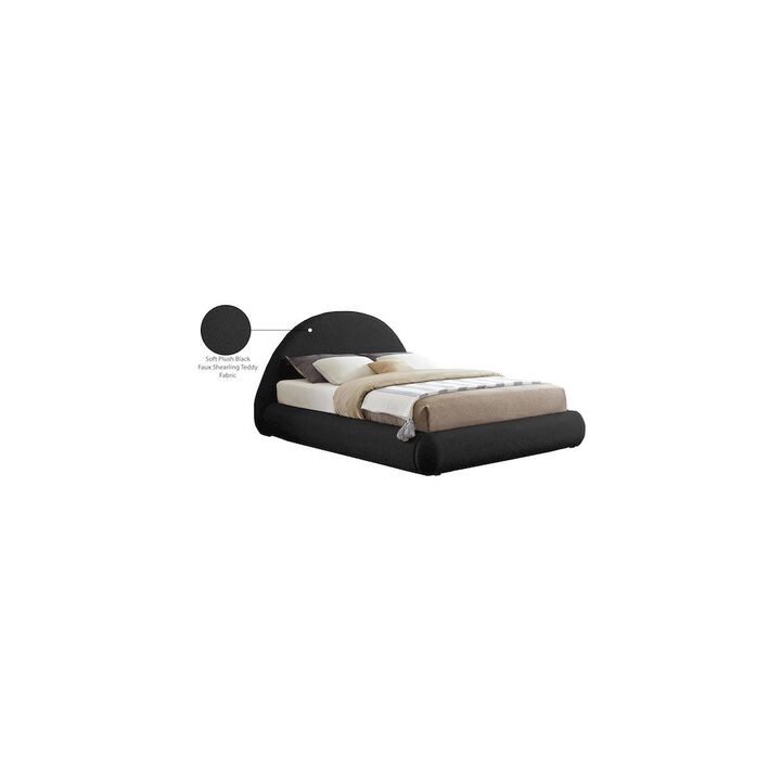 Meridian Furniture Rudy Black Teddy Fabric King Bed