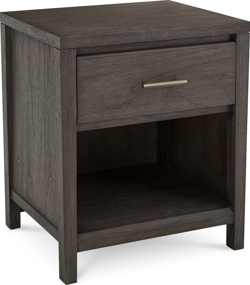 Nevis One Drawer Nightstand in Sharkskin