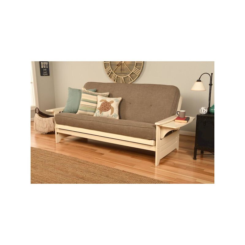 Phoenix Frame-Antique White Finish-Linen Stone Mattress image number 5