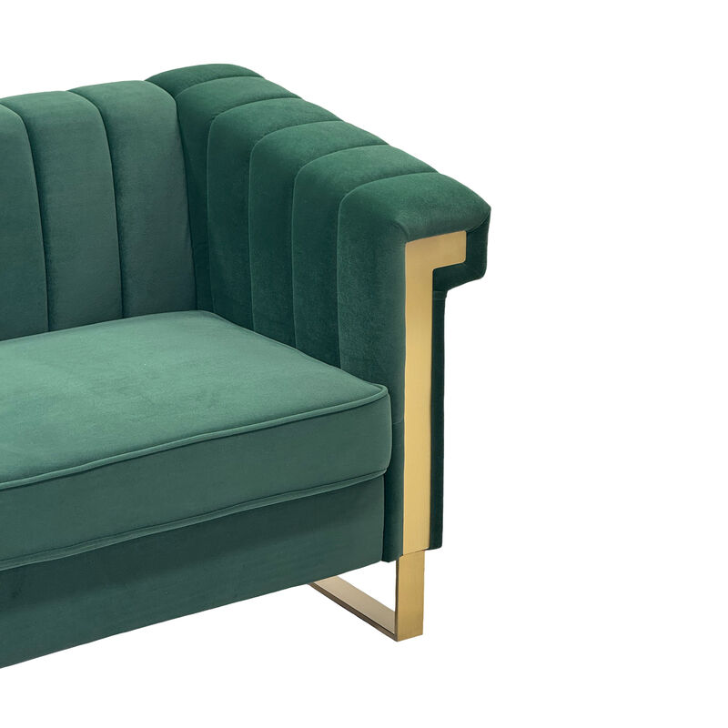 Satwud Luxury Velvet Sofa Set image number 5