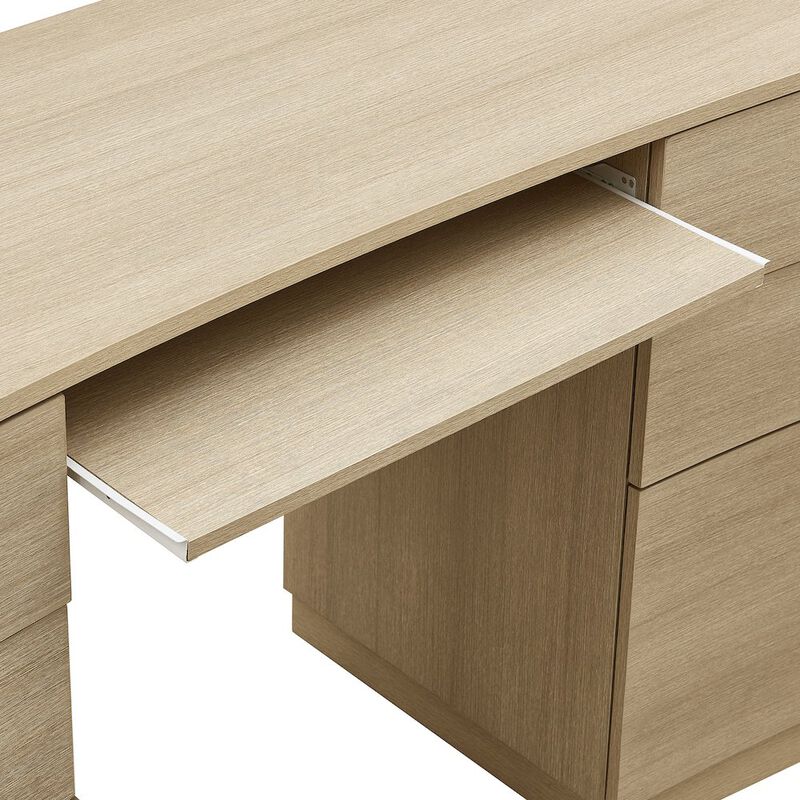Mirae 55" 6-Drawer Curved Office Desk image number 6