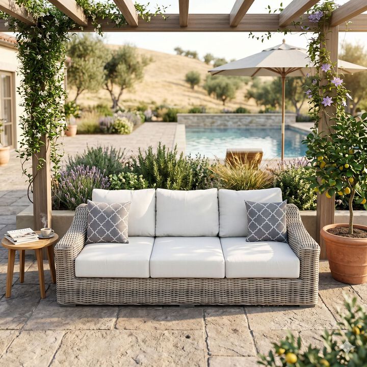 Teva Outdoor Patio Sectional Sofa with Cushions