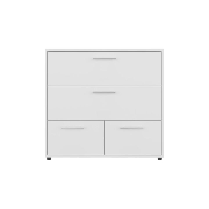 HomeRoots 24" White Wood Four Drawer Dresser