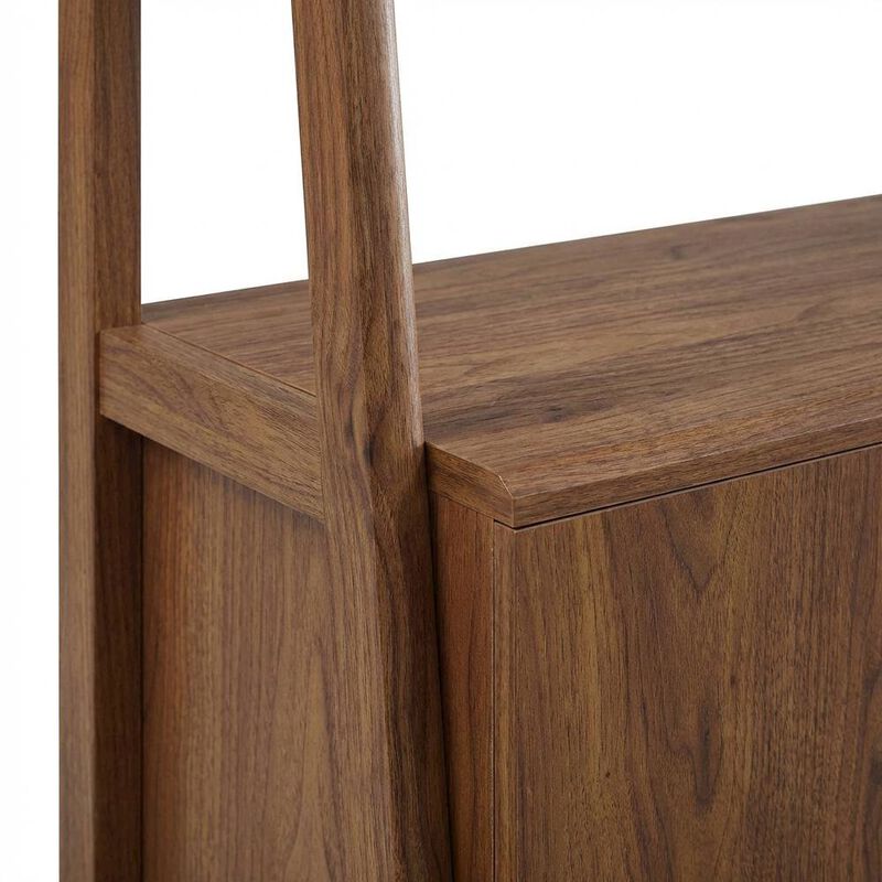 Wooden Bookshelf in Natural Finish with Open Storage Design image number 6