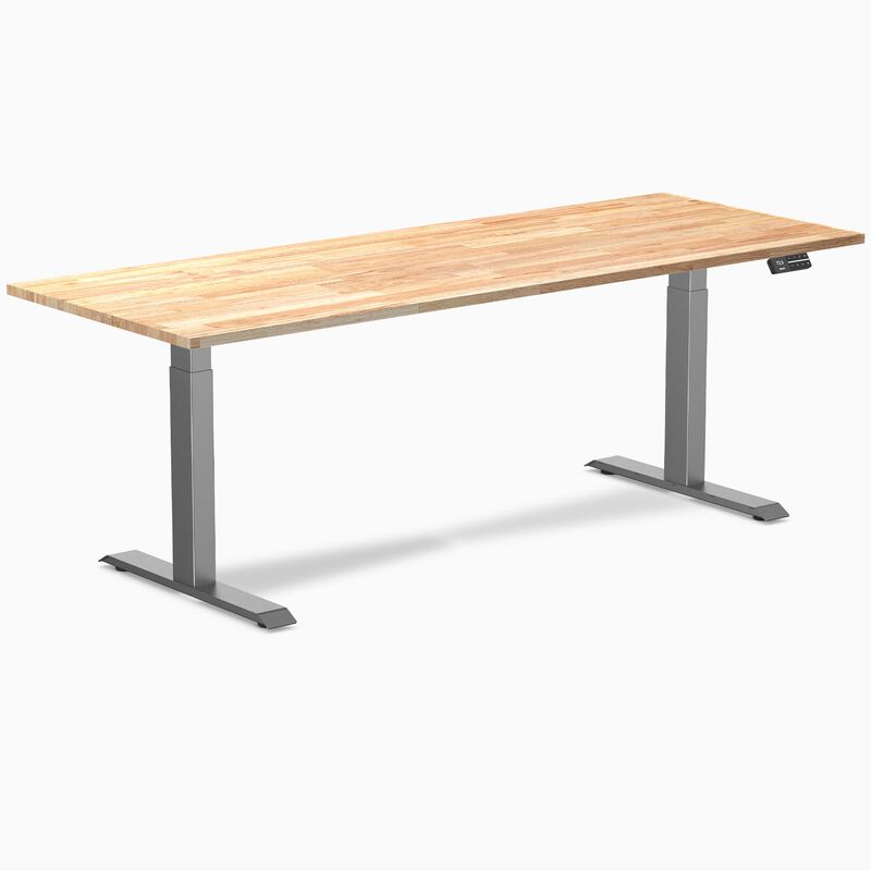 Desky Dual Rubberwood Sit Stand Desk image number 0
