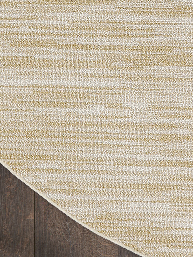Nourison Essentials NRE01 Ivory/Gold 4' x Round Rug image number 2