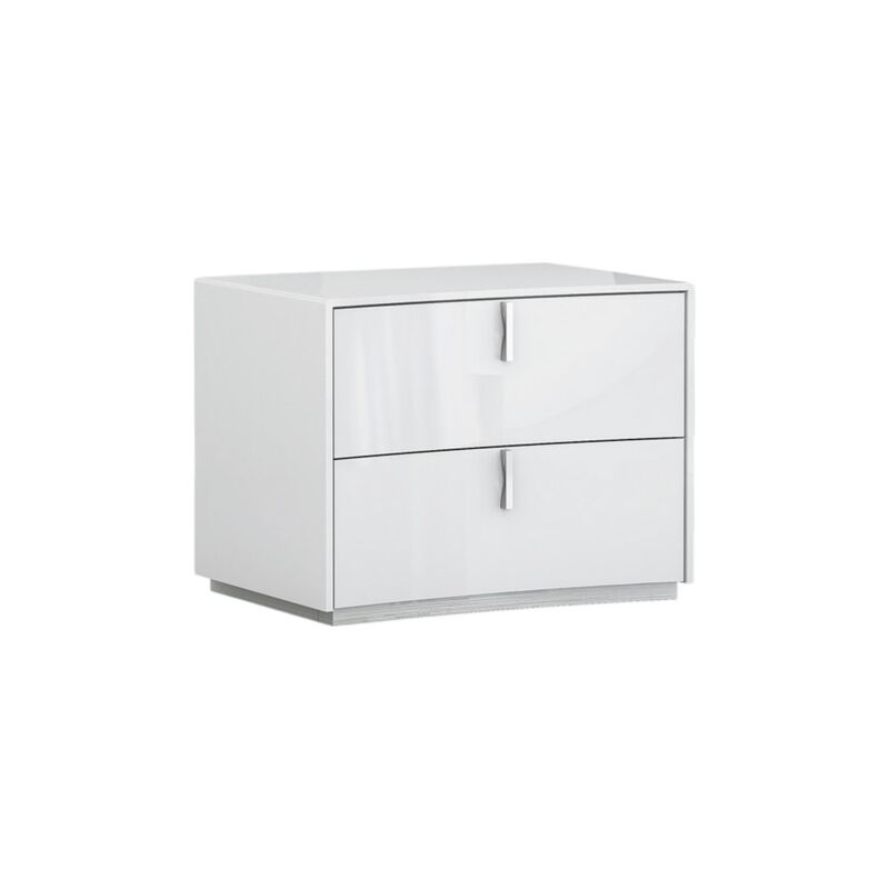 2-Drawer Nightstand in Durable Manufactured Wood – Bedside Storage Table