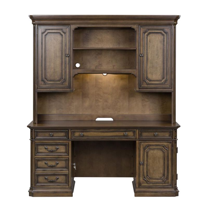 Liberty Furniture Amelia 5 Piece Jr Executive set in Antique Toffee image number 9