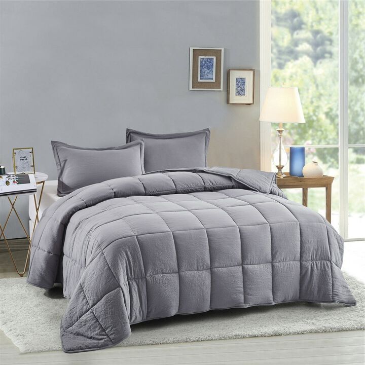 3-Piece Double-Sided Comforter Set – Microfiber Bedding Ensemble