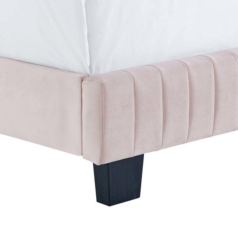 Celine Channel Tufted Performance Velvet Full Bed image number 4