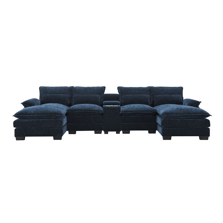 Bimkom U-Shaped Chenille Sectional Sofa