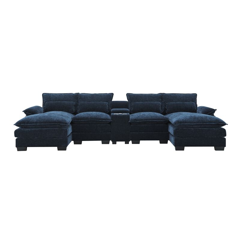 Bimkom U-Shaped Chenille Sectional Sofa image number 0