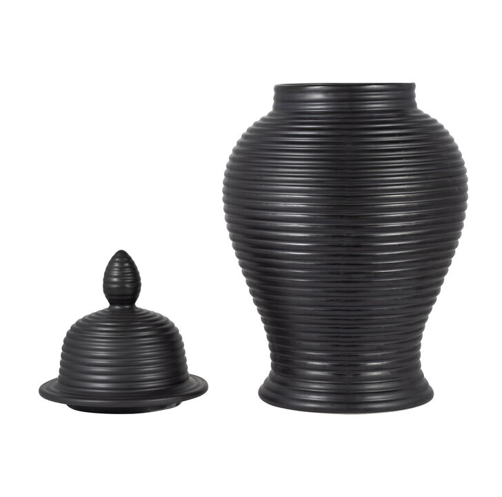 Cer, 24" Ribbed Temple Jar